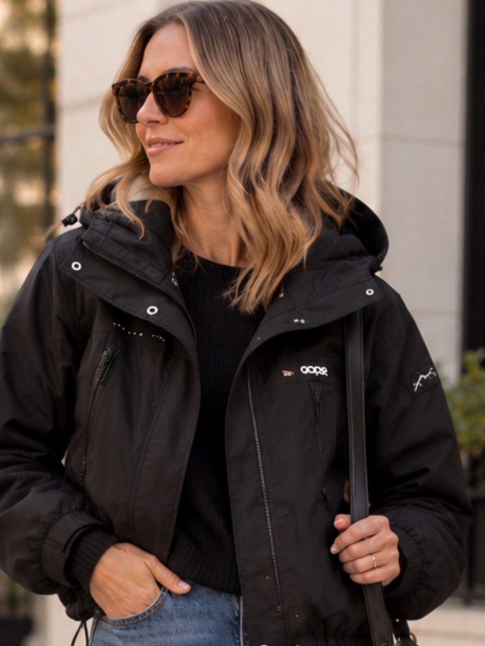 Dope hooded rain jacket